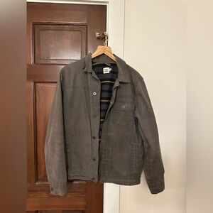 Flint and Tinder Flannel-Lined Waxed Trucker Jacket - Medium